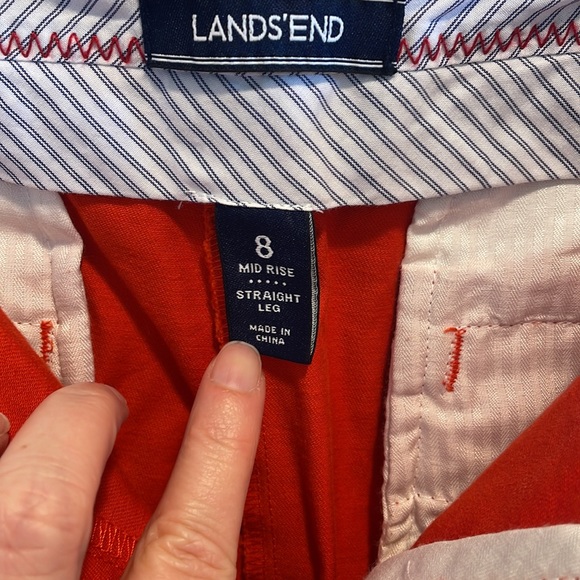 Lands End red chinos size 8 - Picture 5 of 8